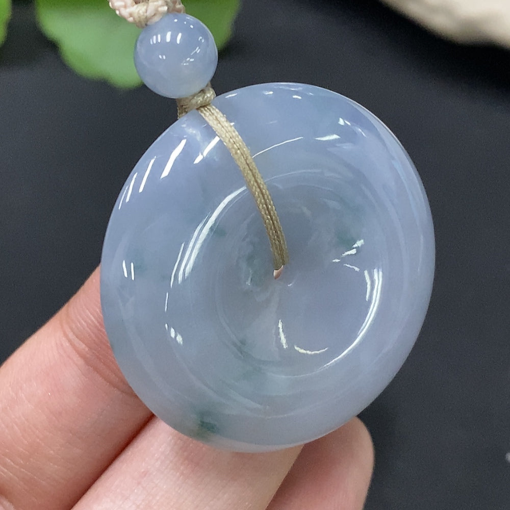 Jadeite Pendant Total Weight Approx. 26.21g Peace Button
