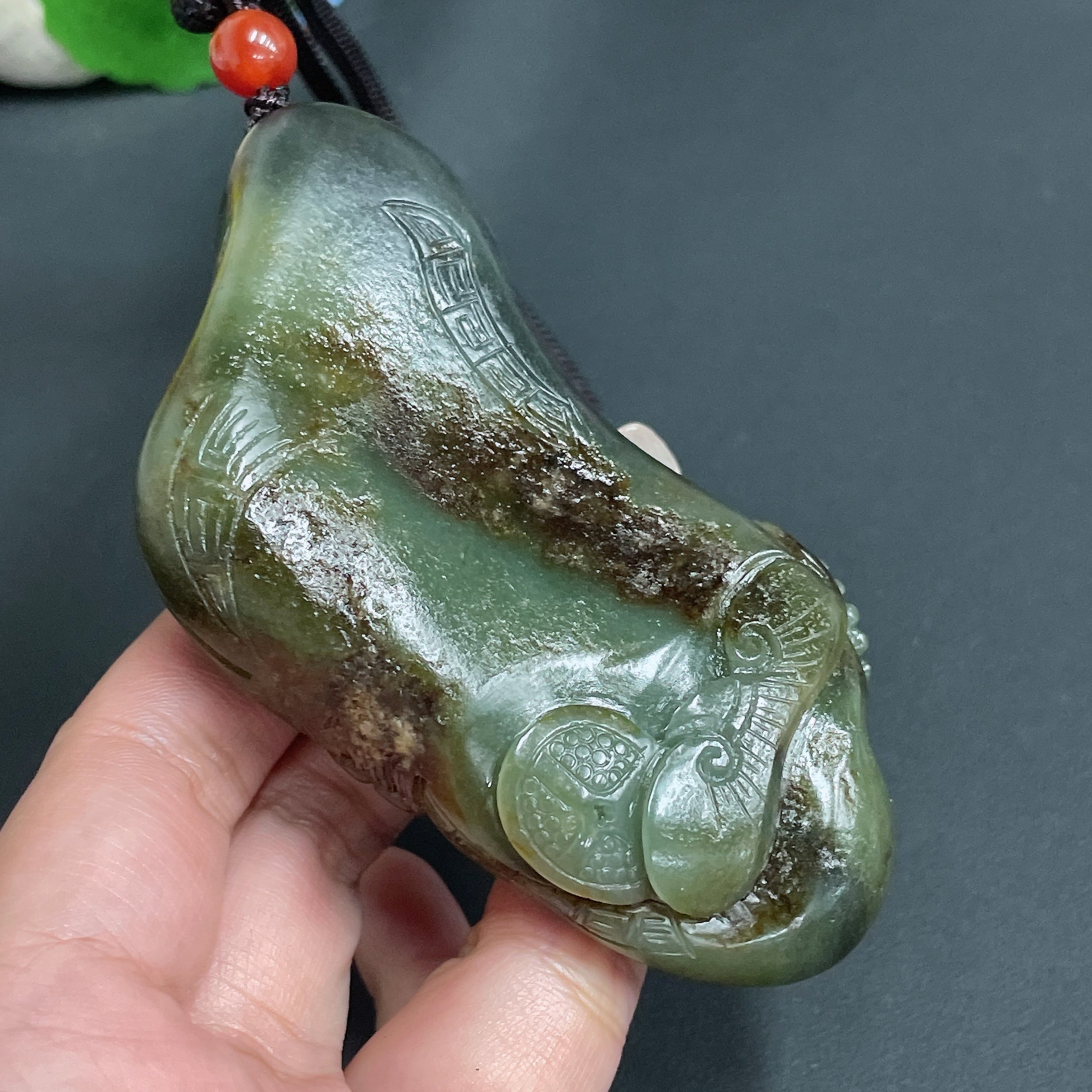 Hetian Jade Seed Material Handheld Piece - Zhong Kui