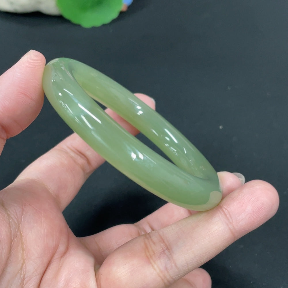 Hetian Jade Round Bracelet Size 54.3 Total Weight Approx. 51.2g