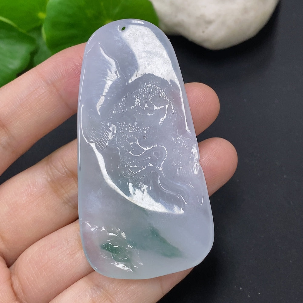 Jadeite Landscape Pendant, Total Weight Approx. 28.4g
