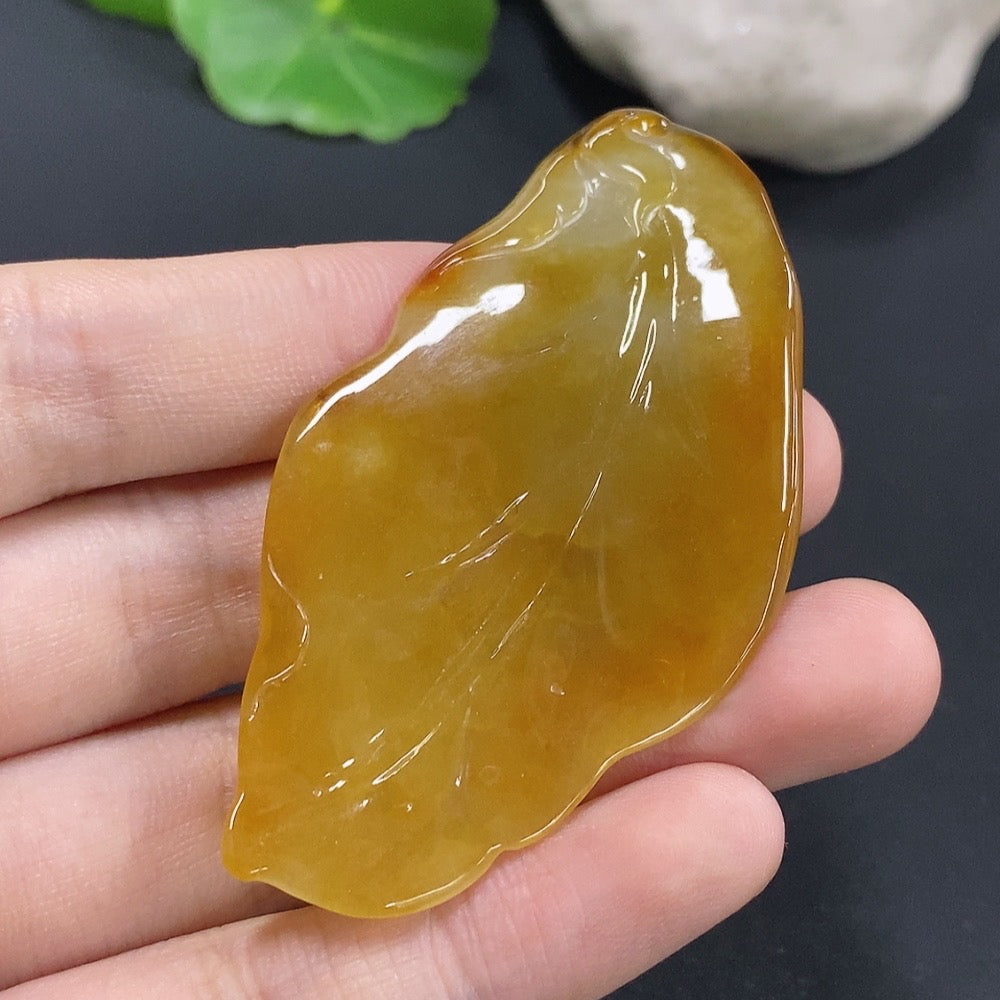 Jadeite Fudo Myoo Pendant Color origin undetermined Total weight approx. 14.18g