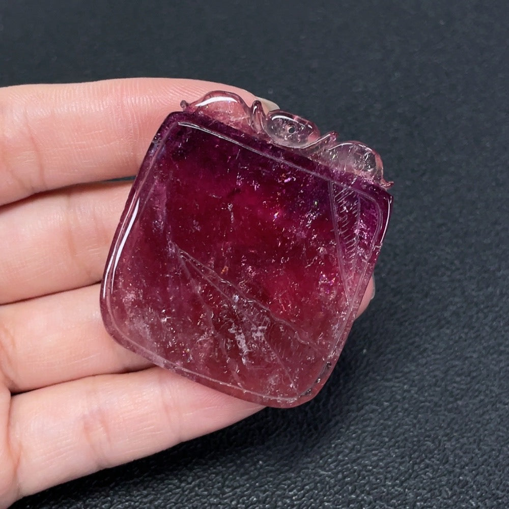 Tourmaline Pendant, Visible Organic Matter