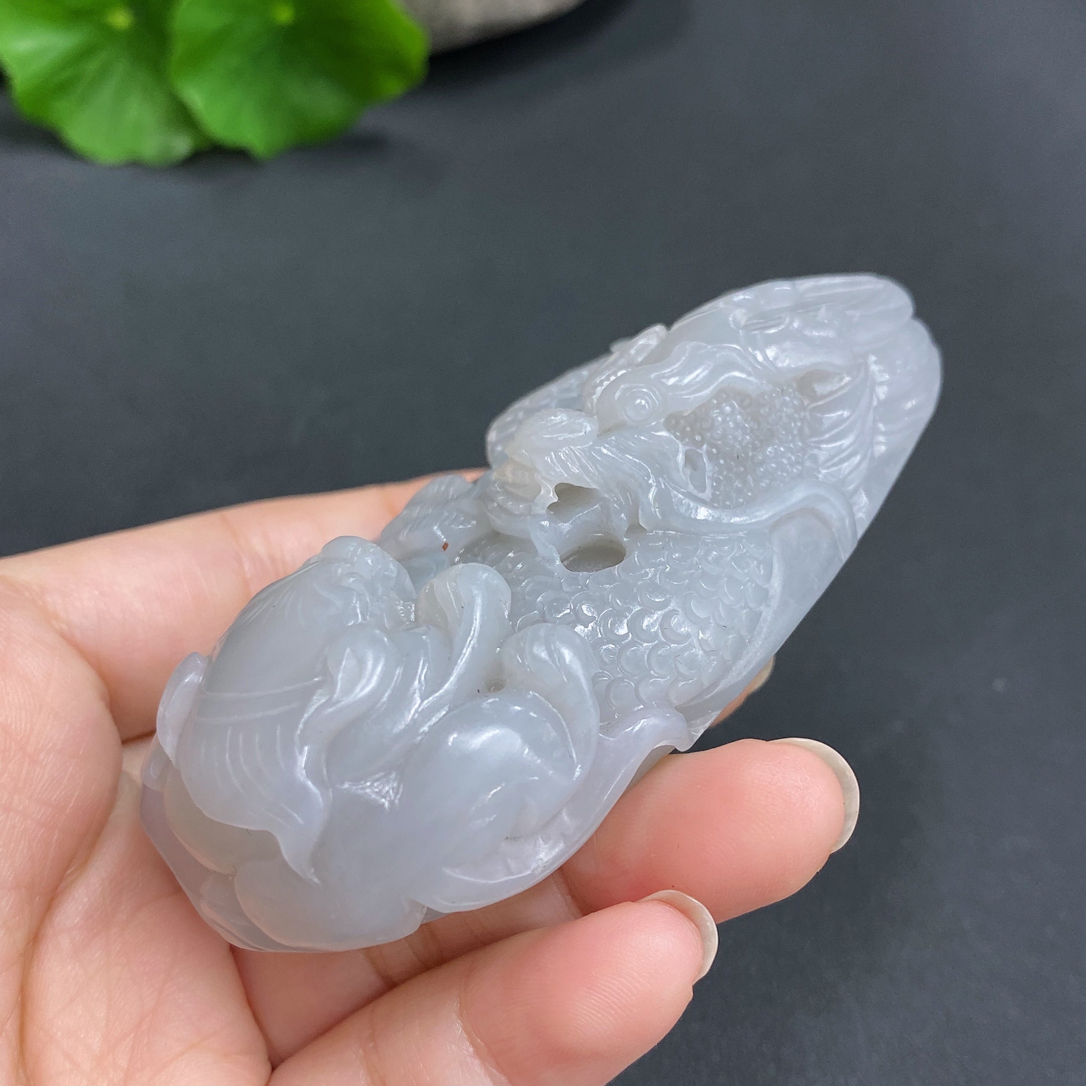 Hetian Jade Pendant Dragon Total Weight Approx.123g