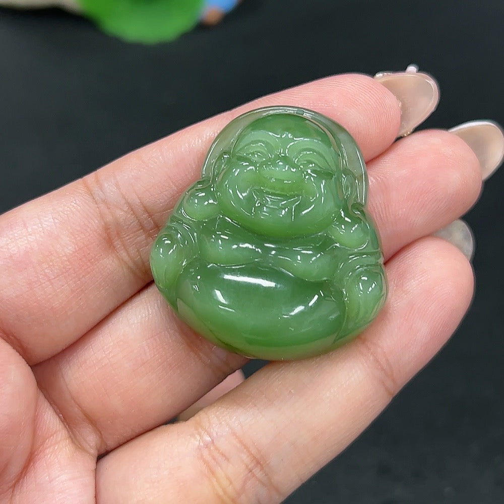 Hetian Jade Pendant Buddha Total Weight Approx. 24g
