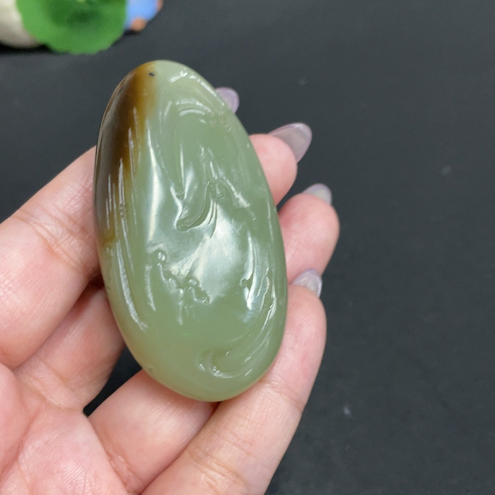 Hetian Jade Pendant - Enlightenment