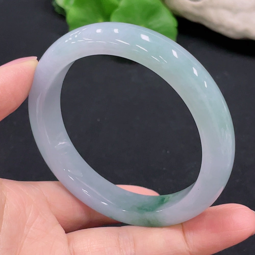 Jadeite Round Bangle Size 56.5 Total Weight 56.961g