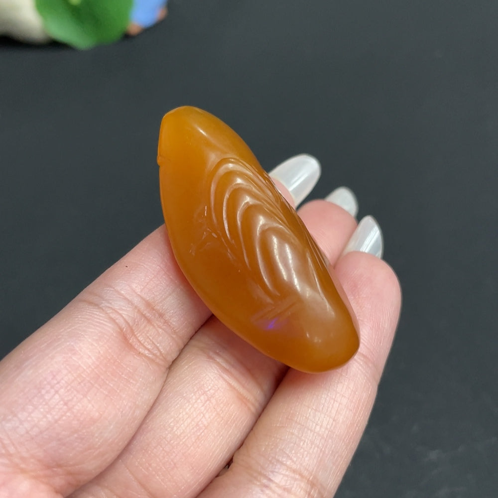 Shoushan Stone Ornament - Leisurely and Content, Total Weight Approx. 25.2g