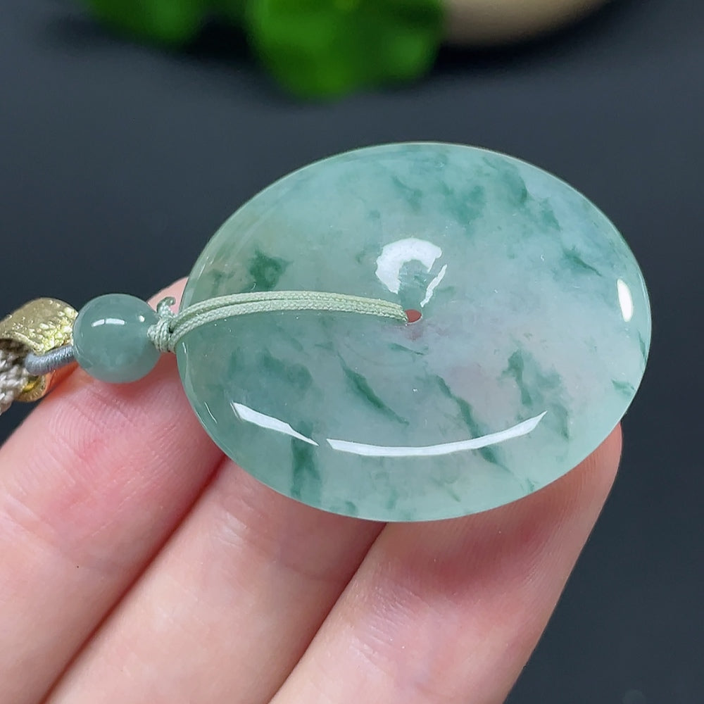 Jadeite Safety Buckle Pendant Non-Gold Accessory