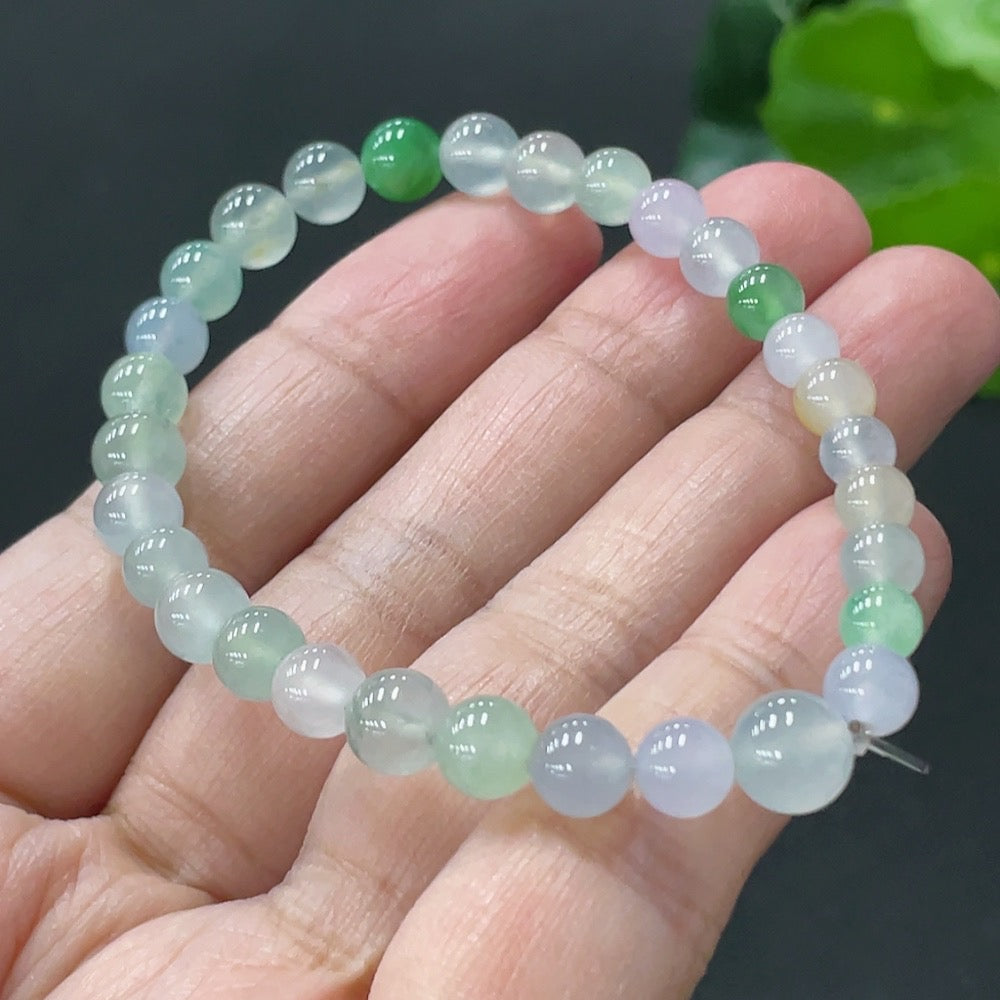 Jadeite Bracelet Largest Bead Approx. 7.4mm Total Weight Approx. 10.89g