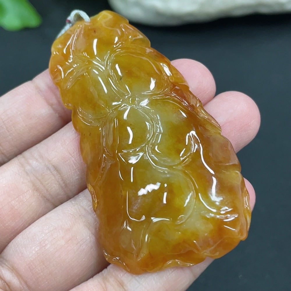 Jadeite Dragon Pendant Including Rope Approx. 28.9g