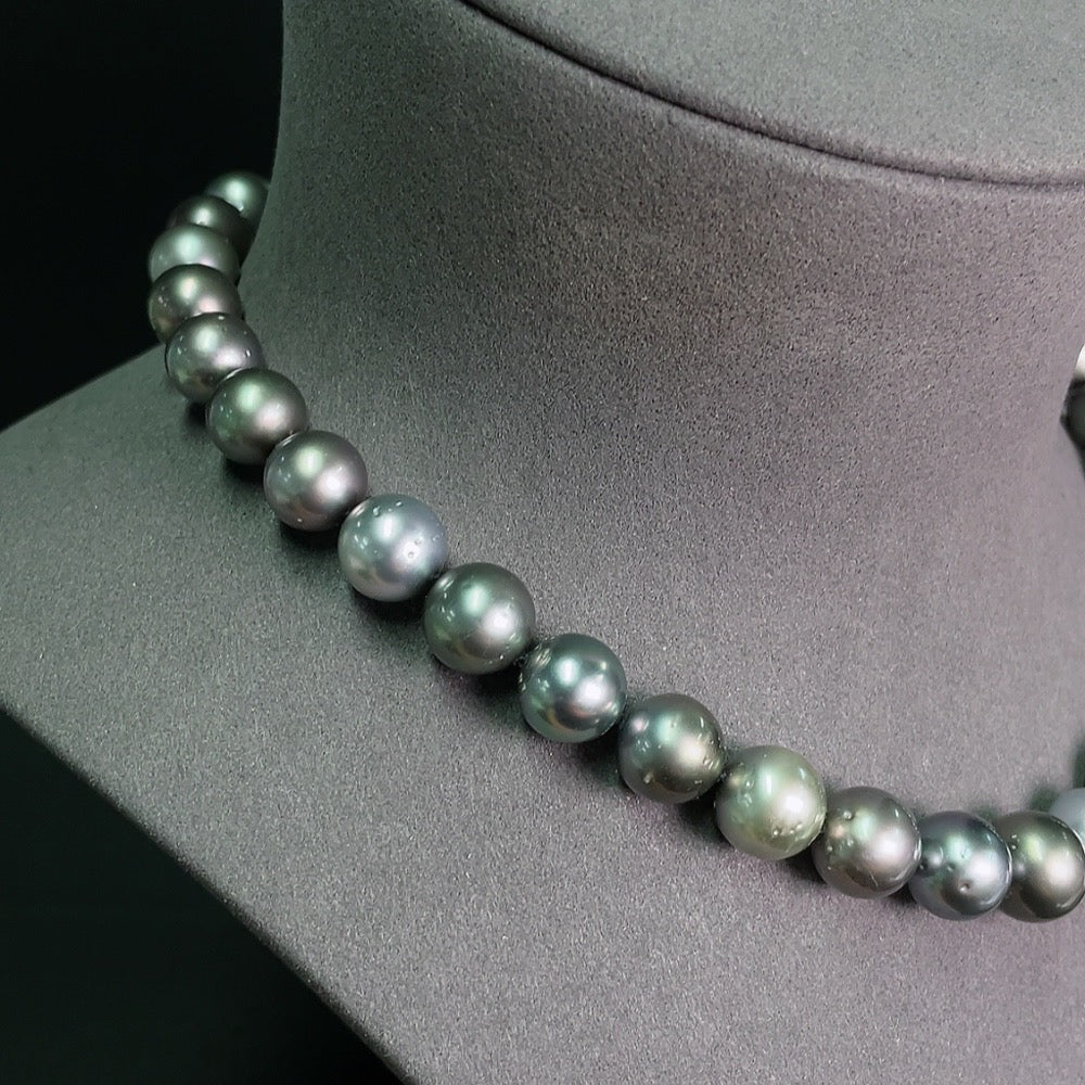 Seawater Pearl Strand Non-Gold Size 10.9-12.6mm Approx. Total Weight About 77.41g