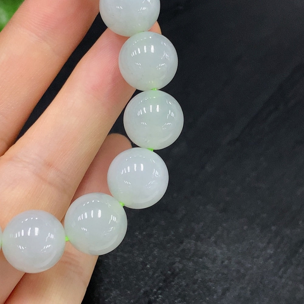 JadeiteBead Bracelet Approx. 12.5mm Total Weight 54.205g