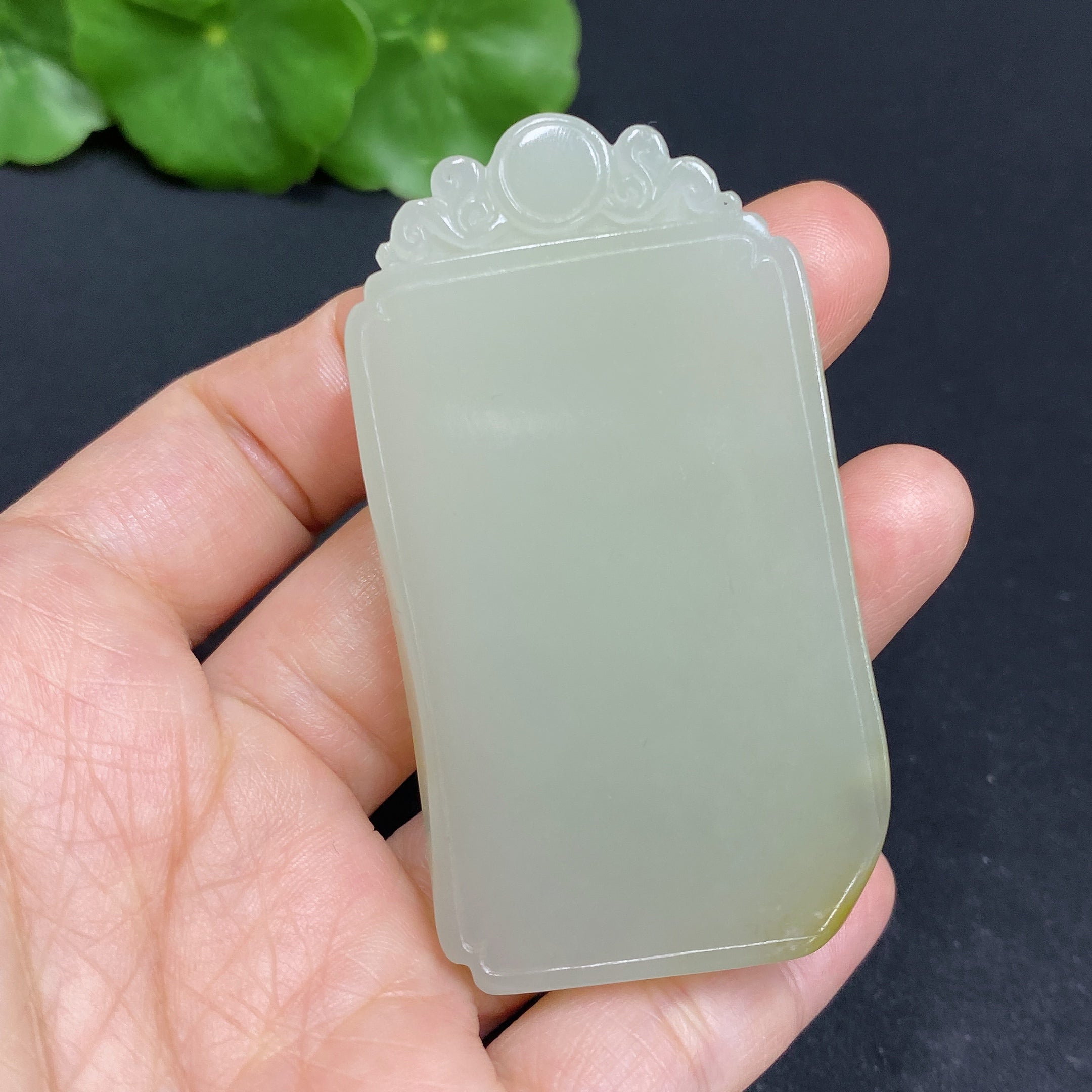 Hetian Jade Pendant Plain Pendant Undetermined Skin Color Origin Total Weight About 47g