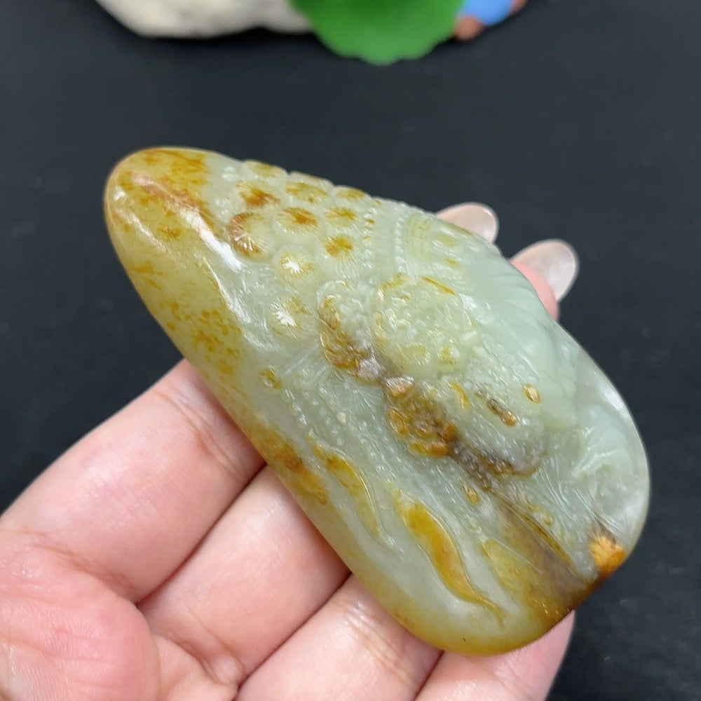 Hetian Jade Handheld Piece - Jade Beauty, Skin Color Origin Undetermined