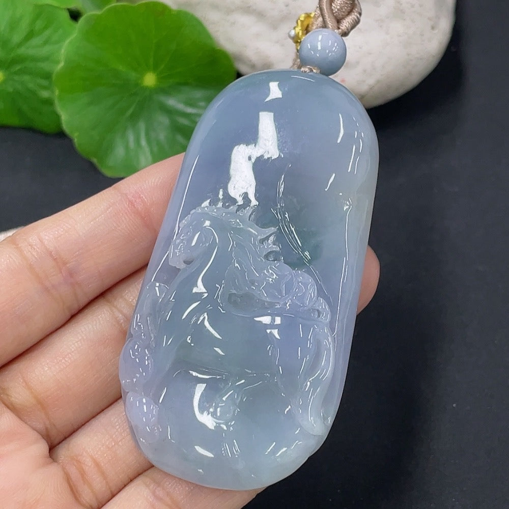 Jadeite Pendant Galloping Ahead