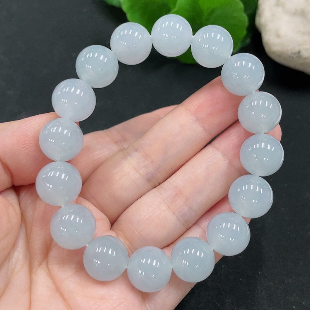 JadeiteBead Bracelet Approx. 12.1mm Total Weight Approx. 52.2g