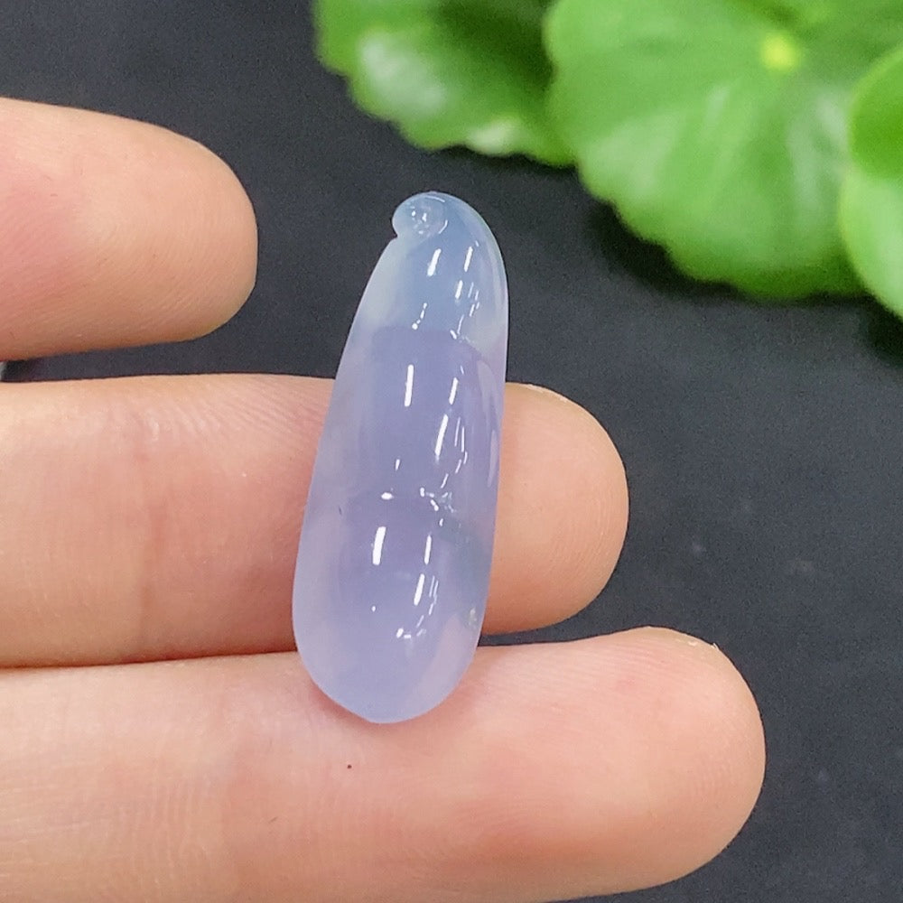 Jadeite Lucky Bean Inlay Piece