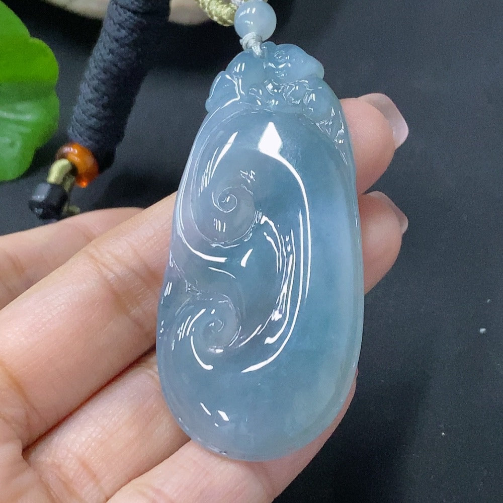 Jadeite Pendant Ruyi Total Weight Approx. 20.33g Including Rope