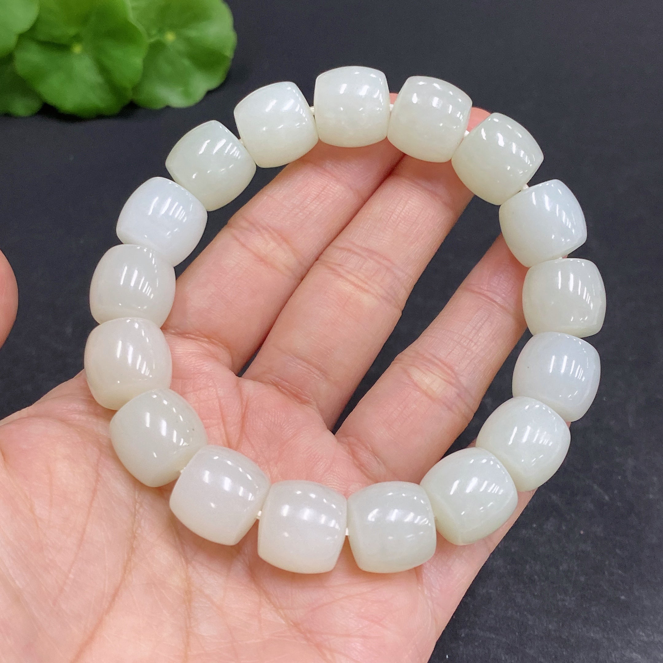 Hetian Jade Bracelet, Approx. 12.6mm, Total Weight Approx. 63.7g