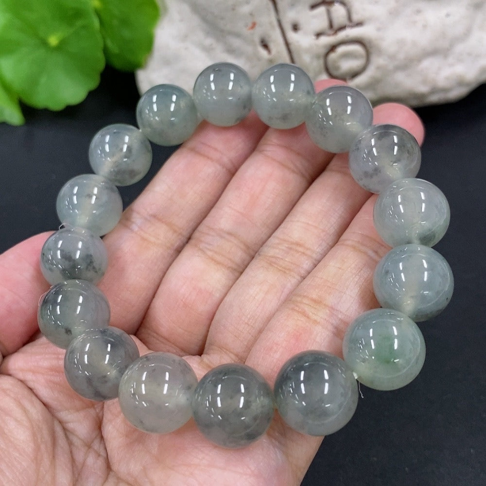 Jadeite Bracelet Approx.12.8mm Total Weight 58.84g