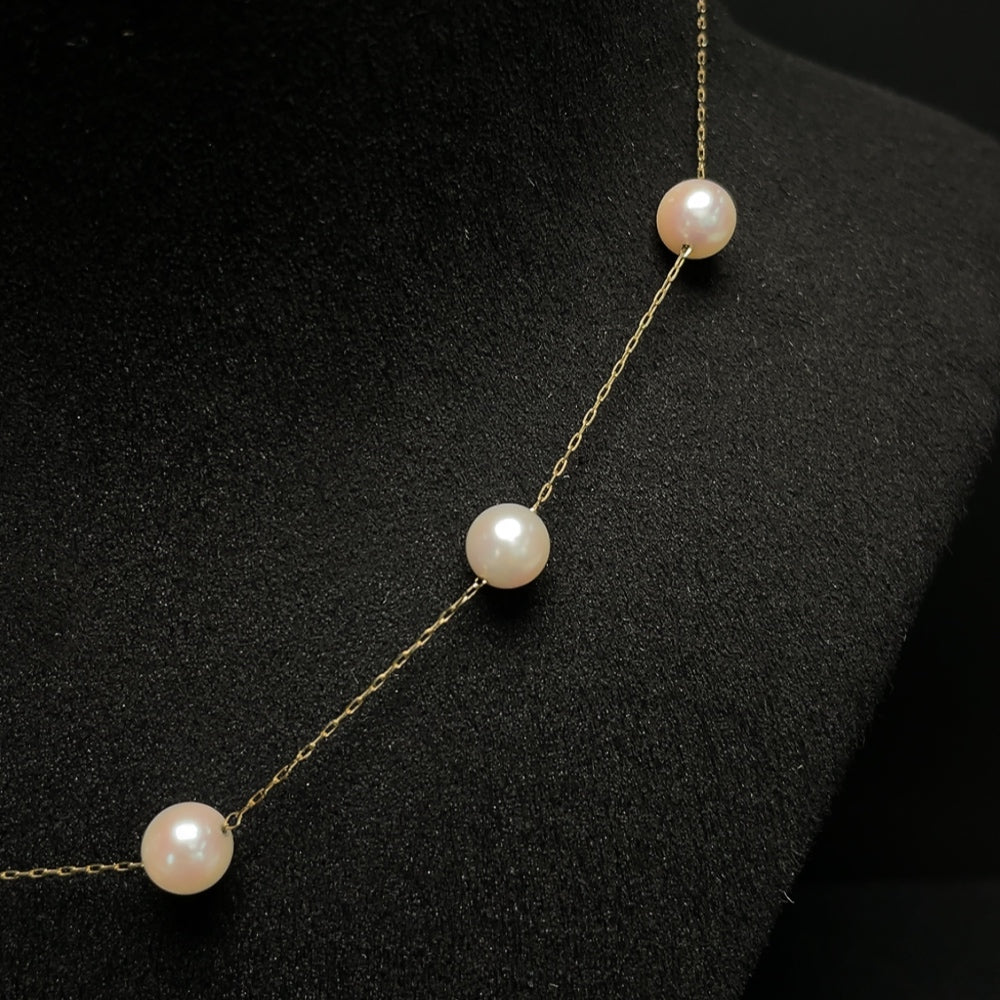 Seawater Pearl Necklace 18K Gold Total Weight Approx. 4.54g Size About 7mm