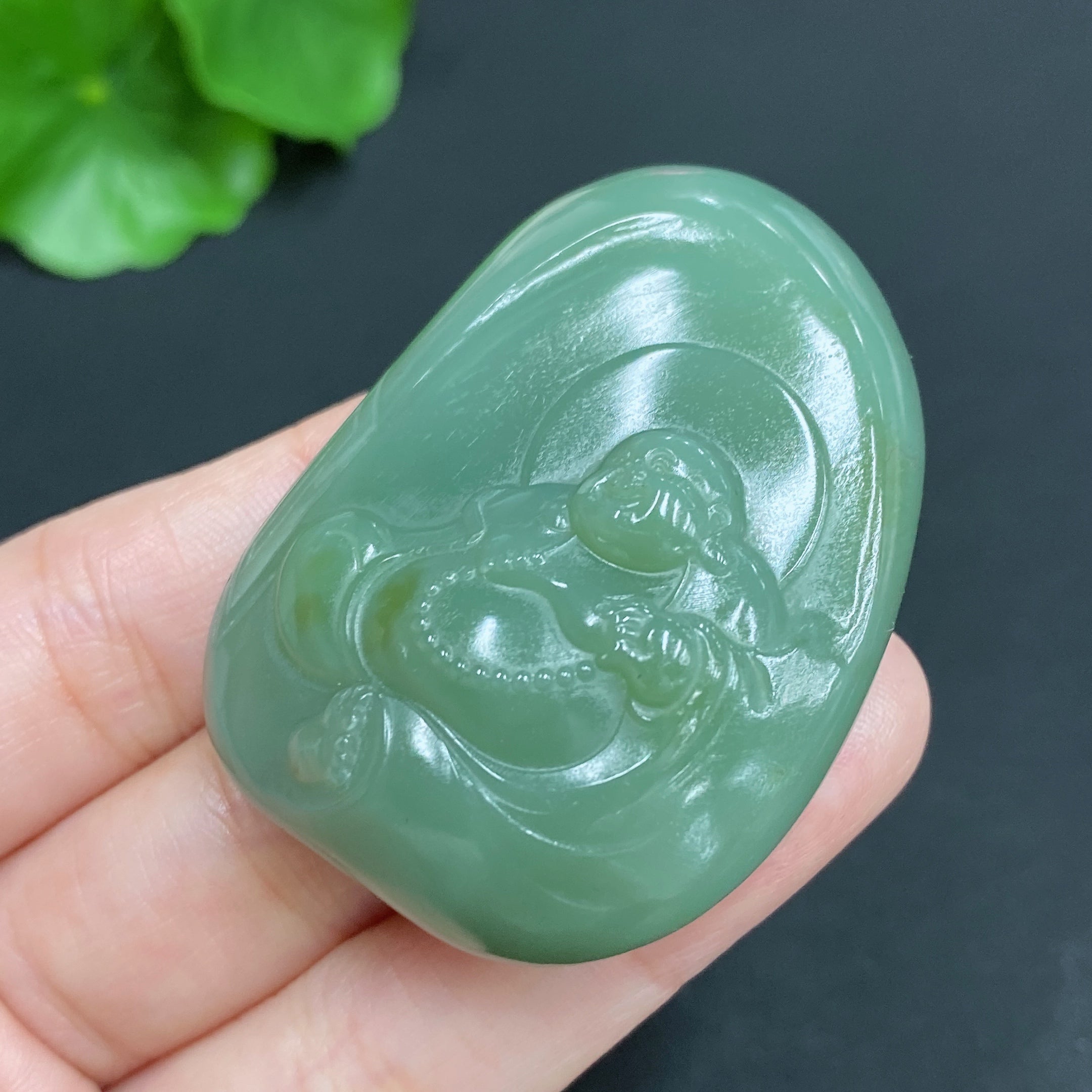 Hetian Jade Pendant Buddha Total Weight Approx. 40.7g