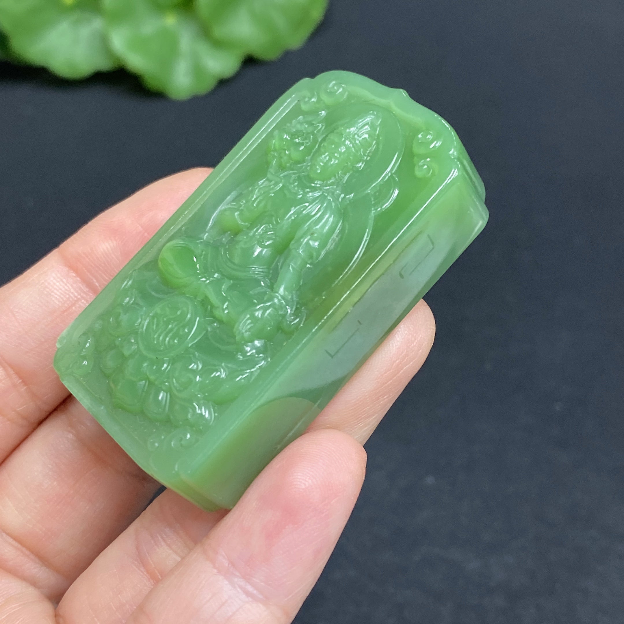 Hetian Jade Pendant Guanyin Total Weight Approx.42.9g