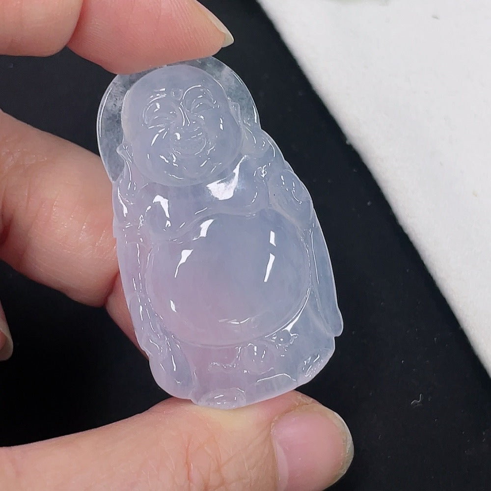 Jadeite Standing Buddha Pendant, Total Weight Approximately 13.5g