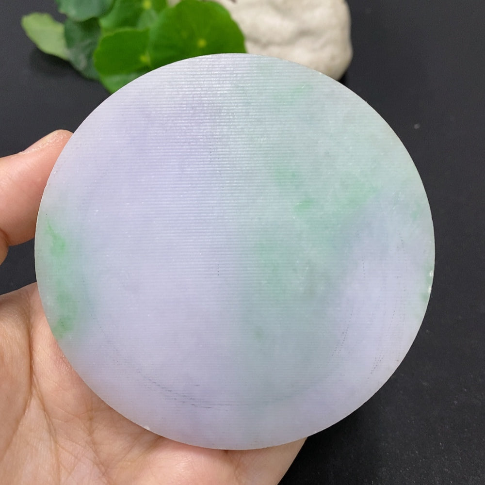 Jadeite Plain Pendant Rough Carving Total Weight About 215g