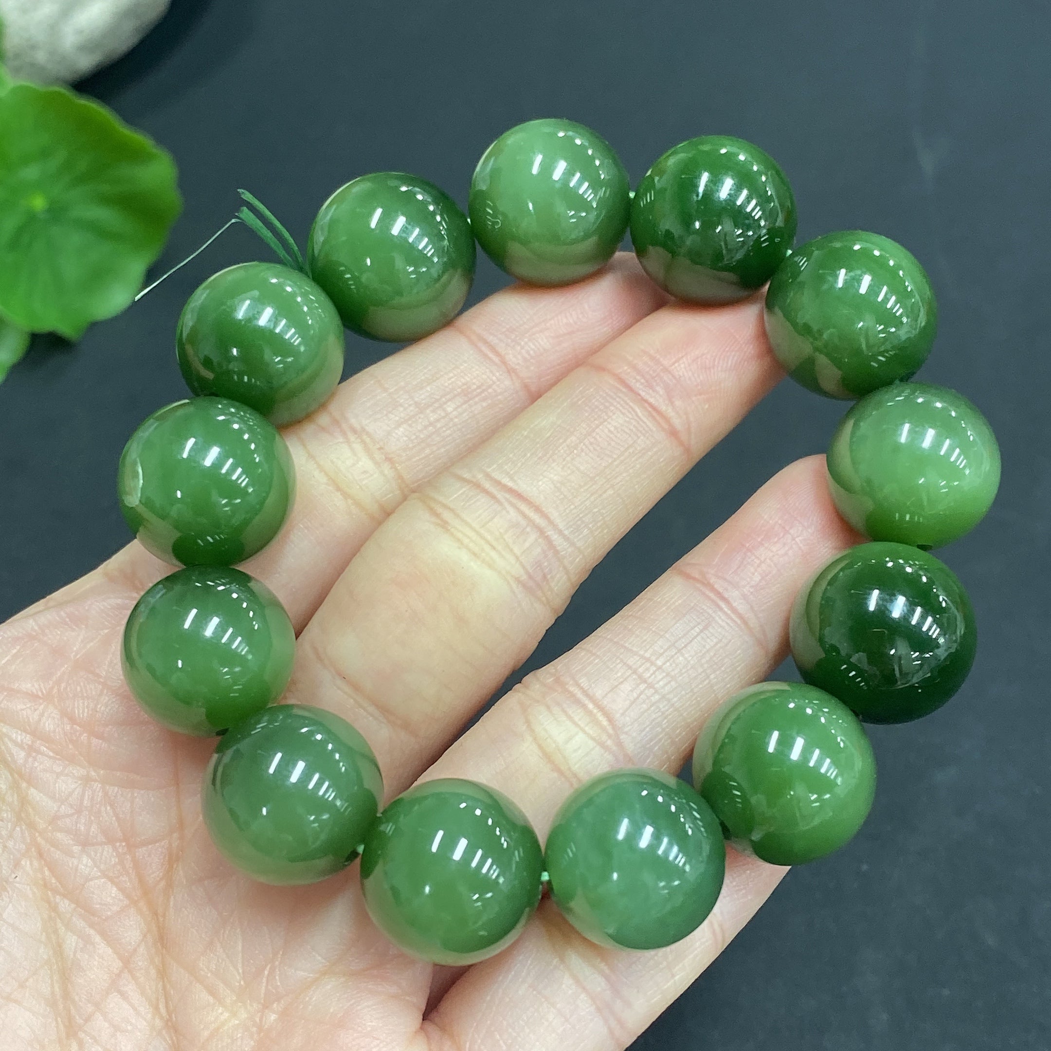 Hetian Jade Bracelet, Approx. 15.2mm, Total Weight Approx. 68.4g