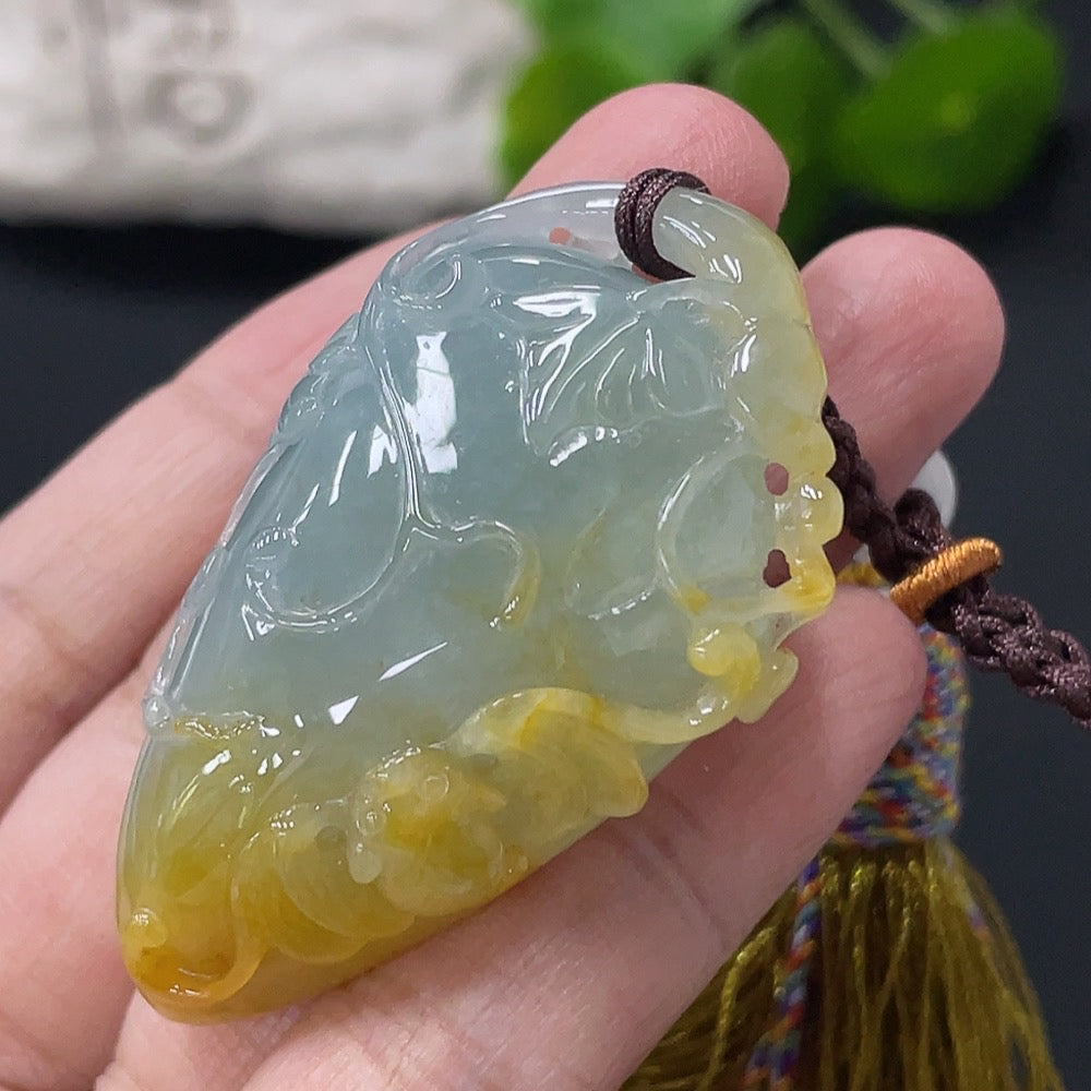 Jadeite Fu Gua Pendant