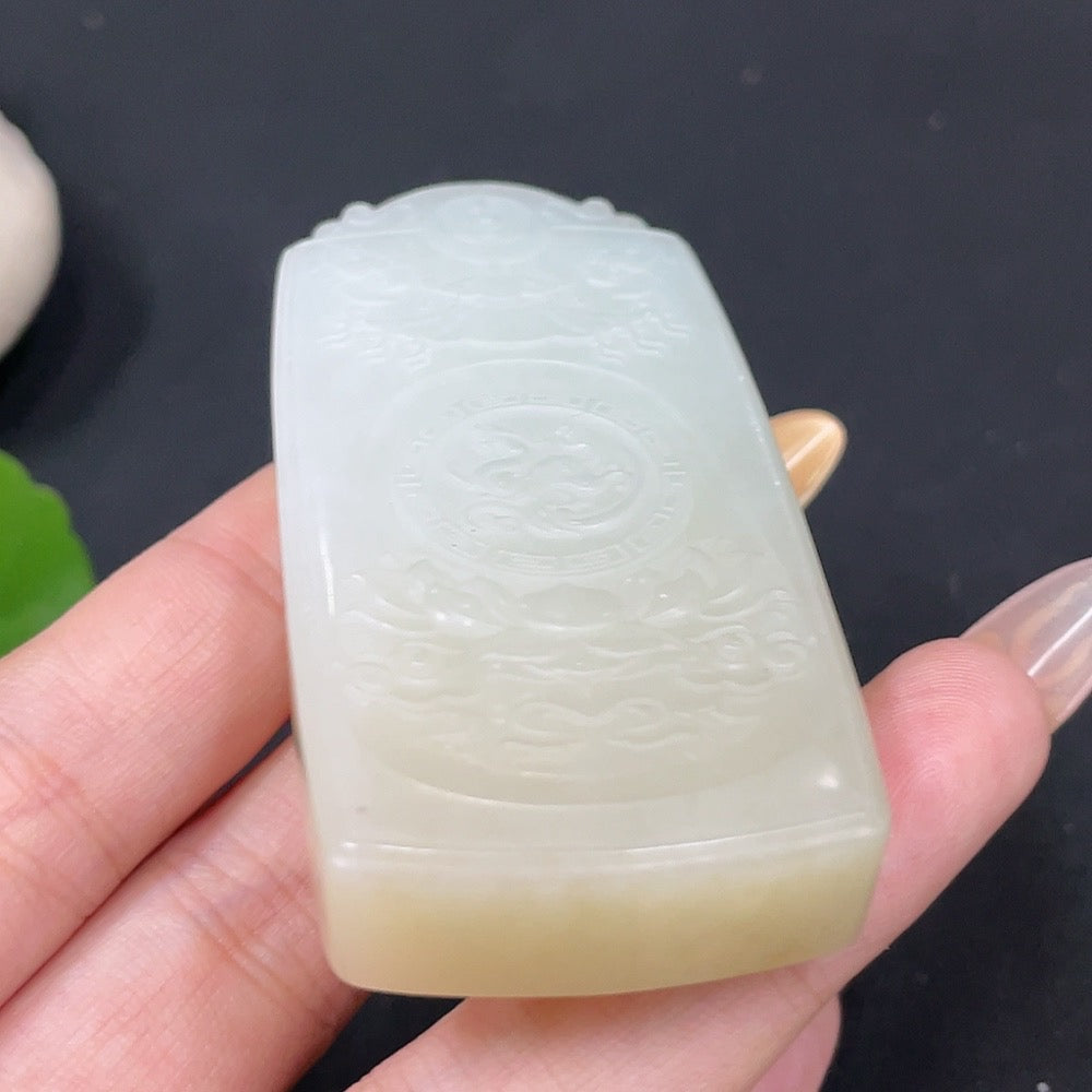 Hetian Jade Pendant Guanyin Total Weight Approx. 81.8g