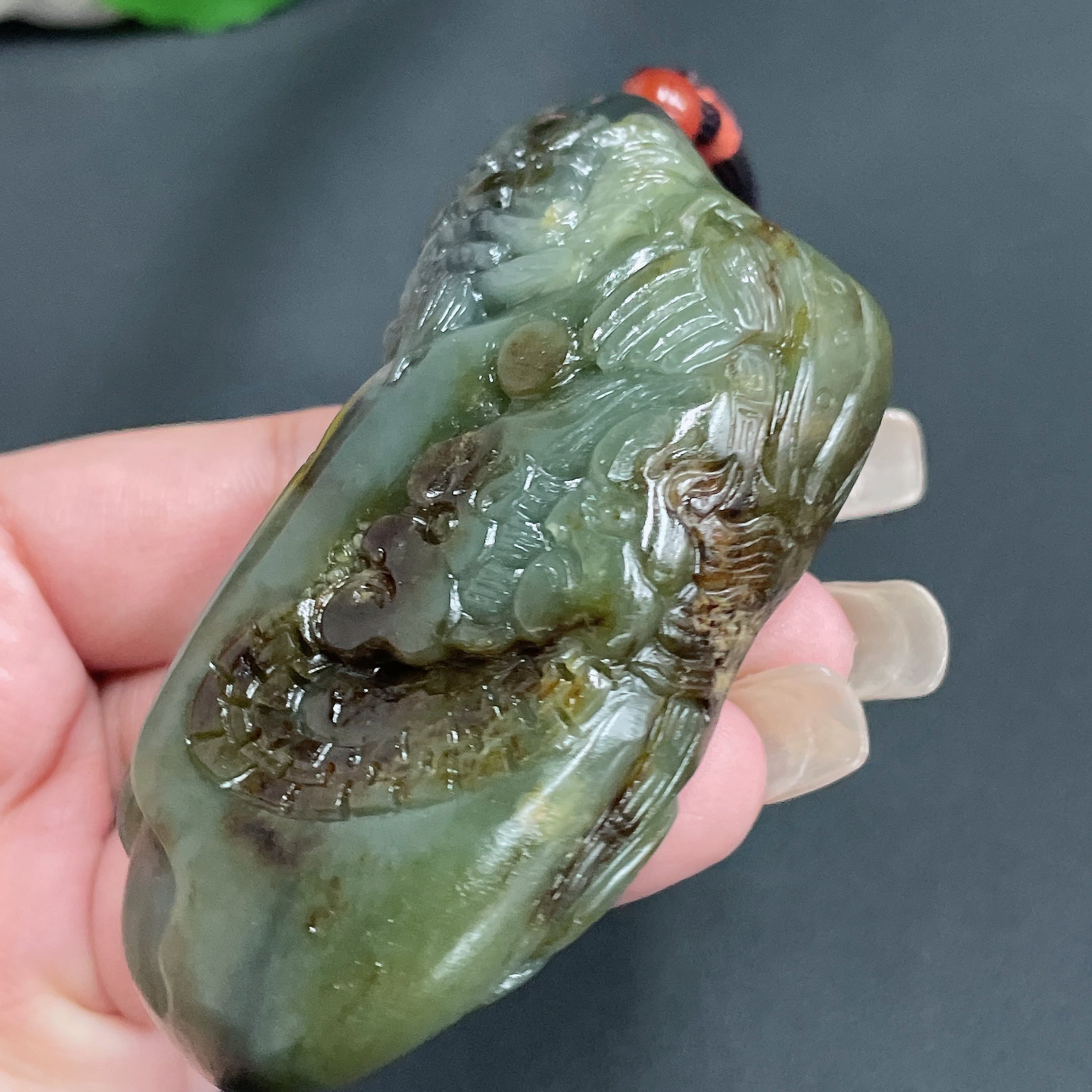 Hetian Jade Seed Material Handheld Piece - Zhong Kui