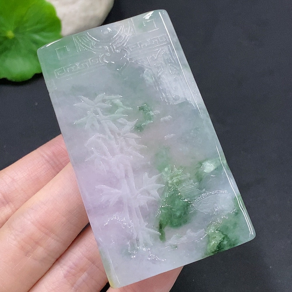 Jadeite Ascending Success Pendant, Total Weight Approx. 55.1g