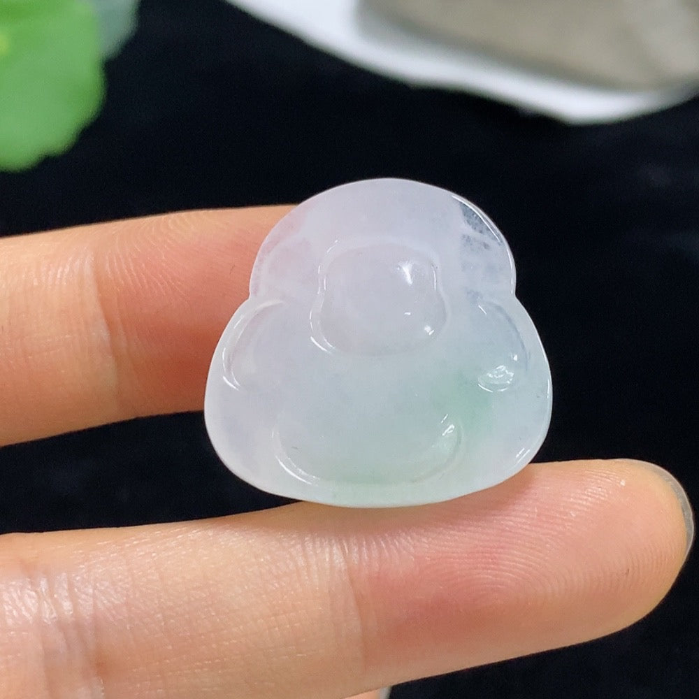 Jadeite God of Wealth Pendant, Total Weight Approx. 6g