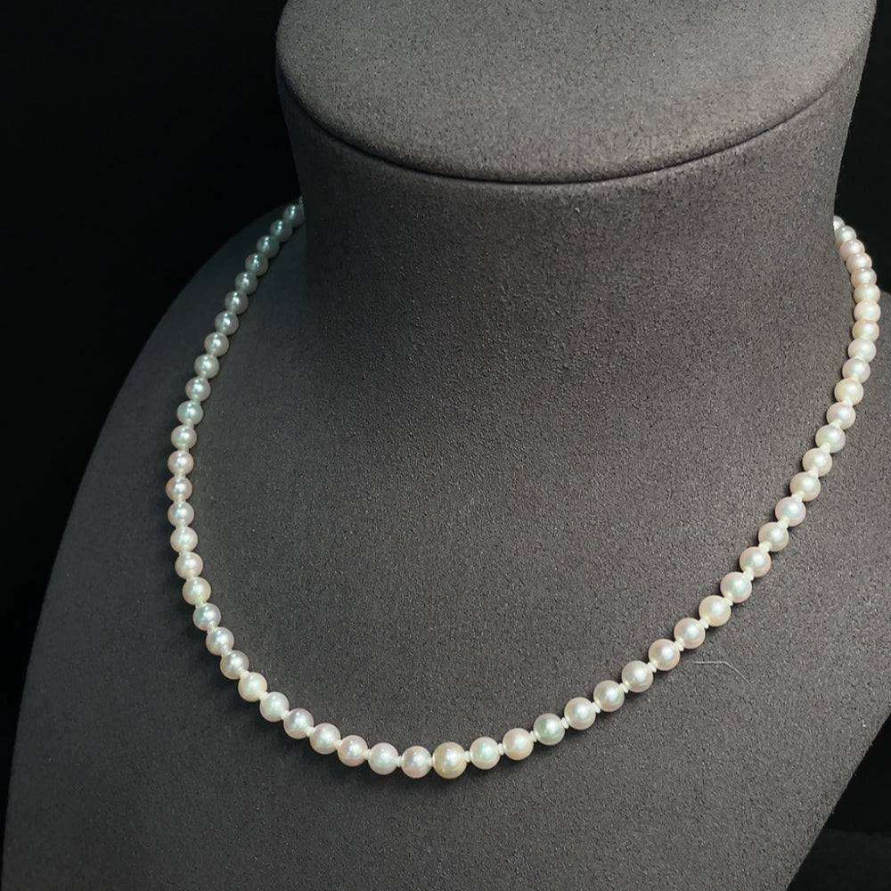 Seawater Pearl Necklace Non-Gold Total Weight Approx. 13.53g Stone Size About 4.8mm
