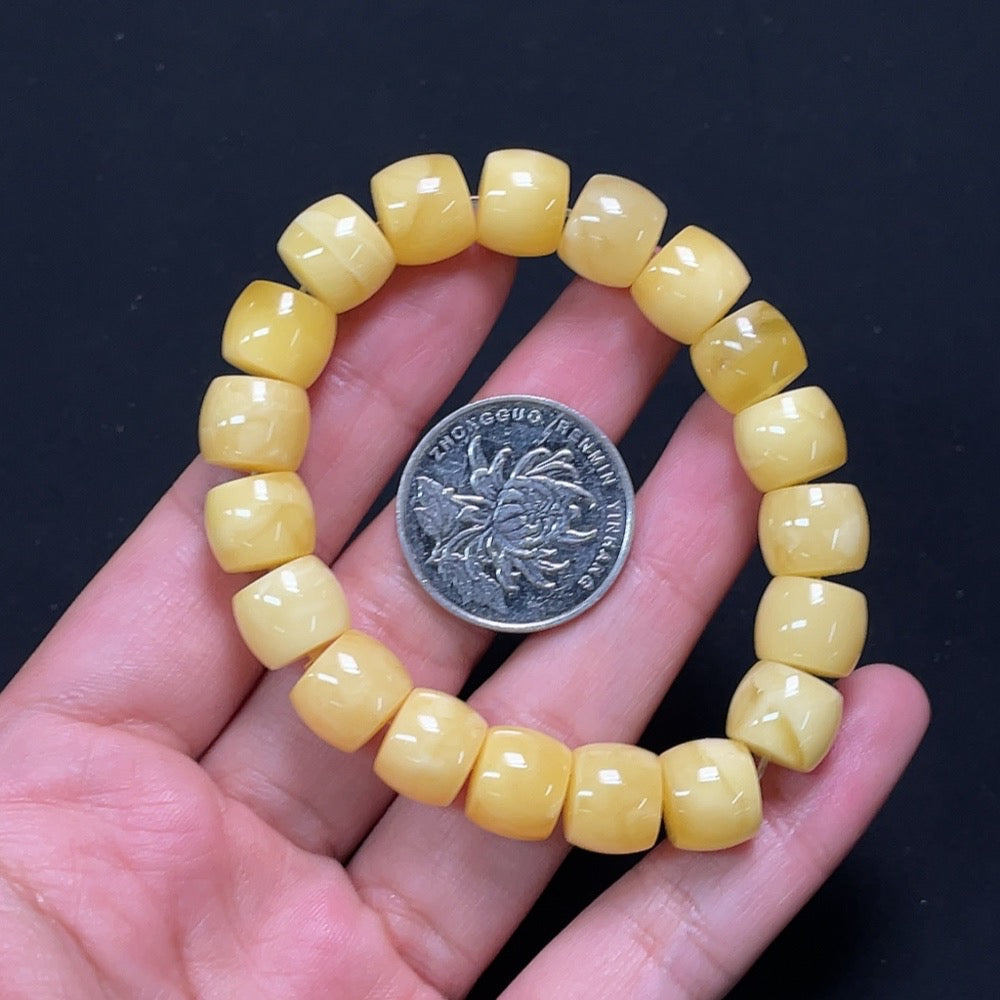 Amber Beeswax Beads Total Weight Approx.15.21g Size Approx.11.0mm