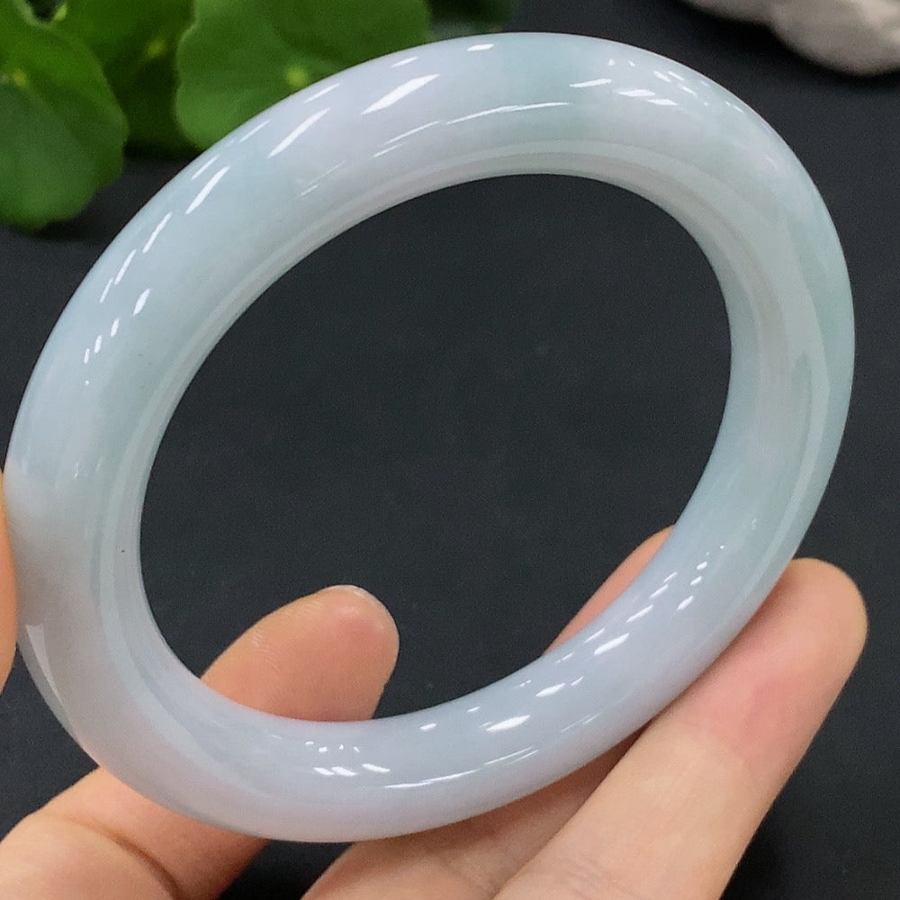 JadeiteRound Bangle Bracelet Size 57.2 Total Weight 67.262g