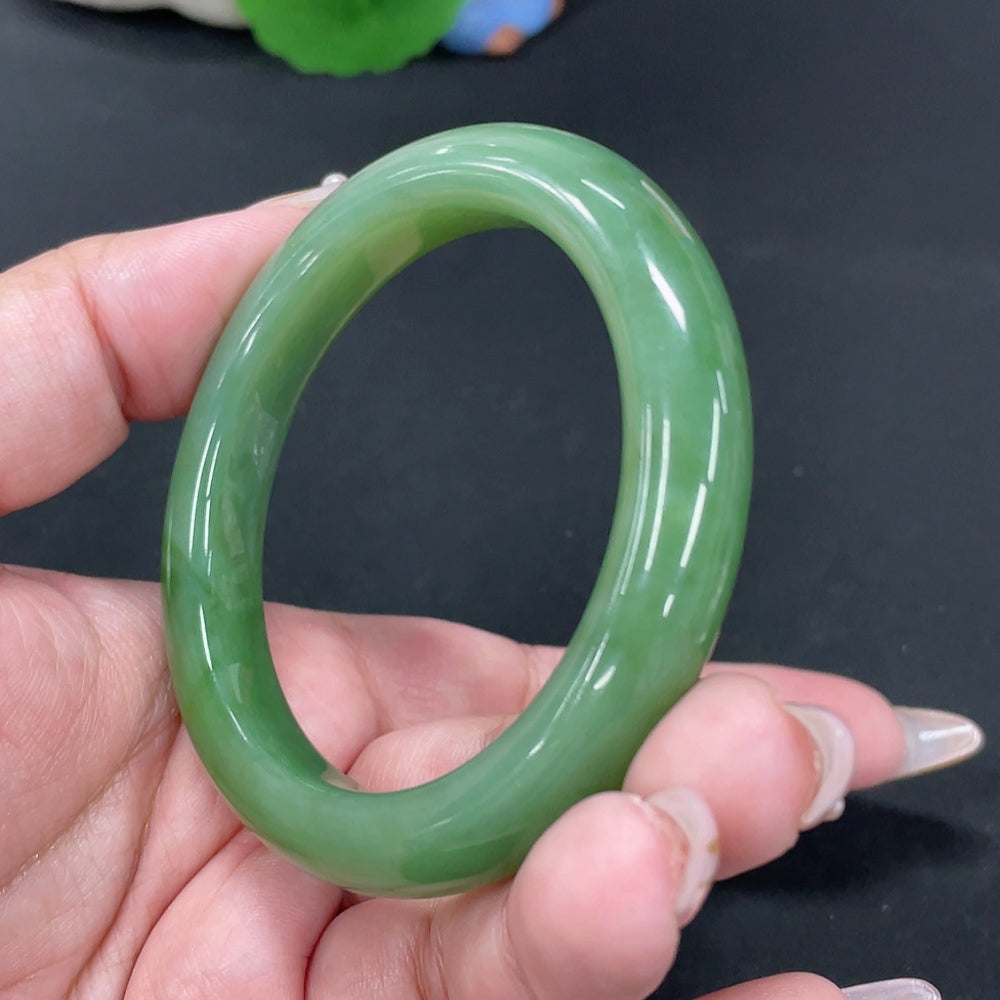 Hetian Jade Round Bracelet Size 53.2 Total Weight Approx. 44.4g