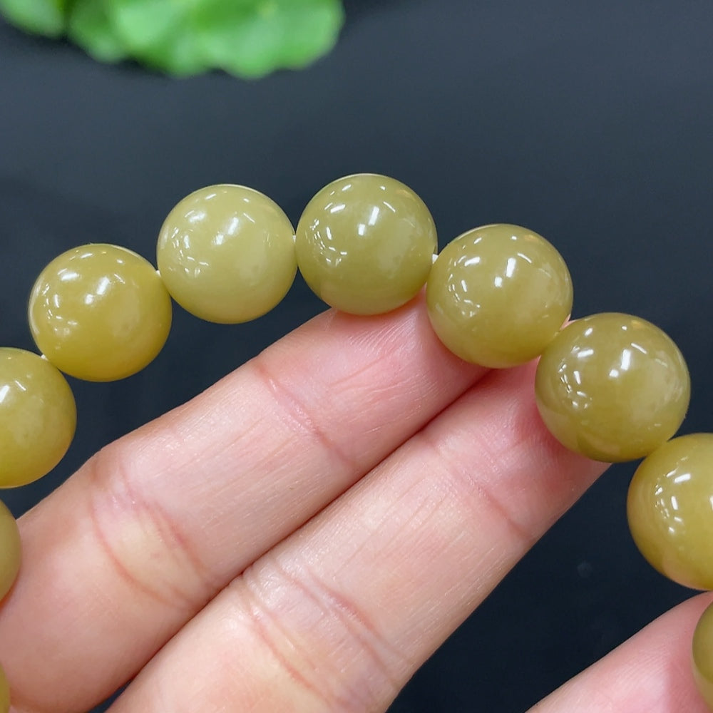 Hetian Jade Bracelet, Approx. 11.9mm, Total Weight Approx. 46.5g