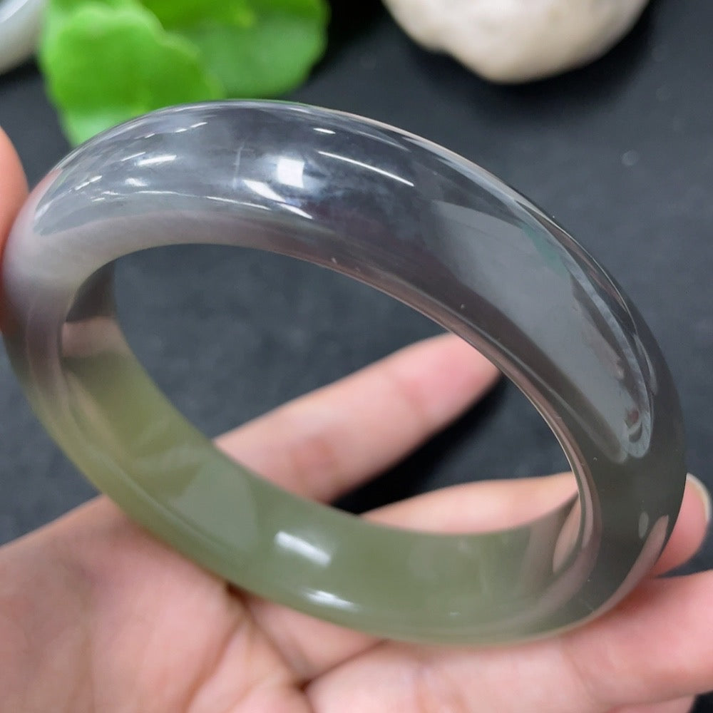 Hetian Jade Round Bracelet Size 59.3 Total Weight Approx. 78.6g