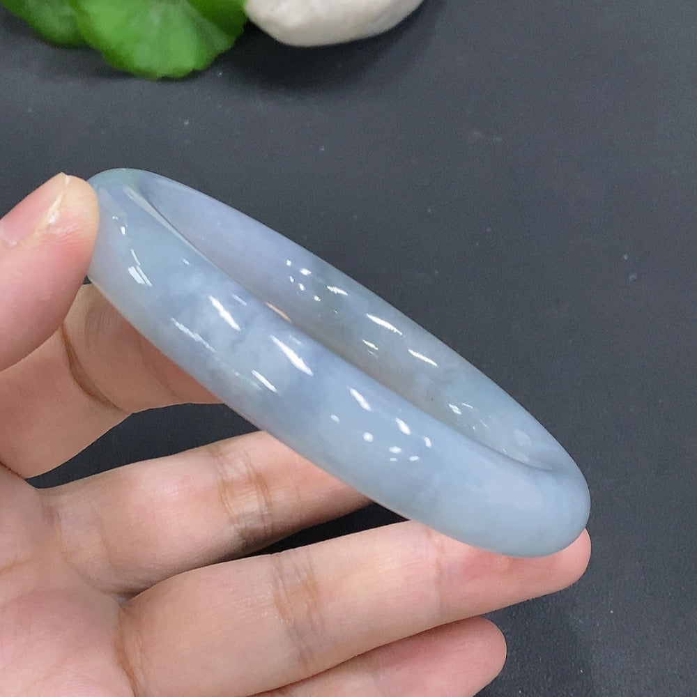 JadeiteRound Bangle Bracelet, Size 59, Total Weight 75.791g