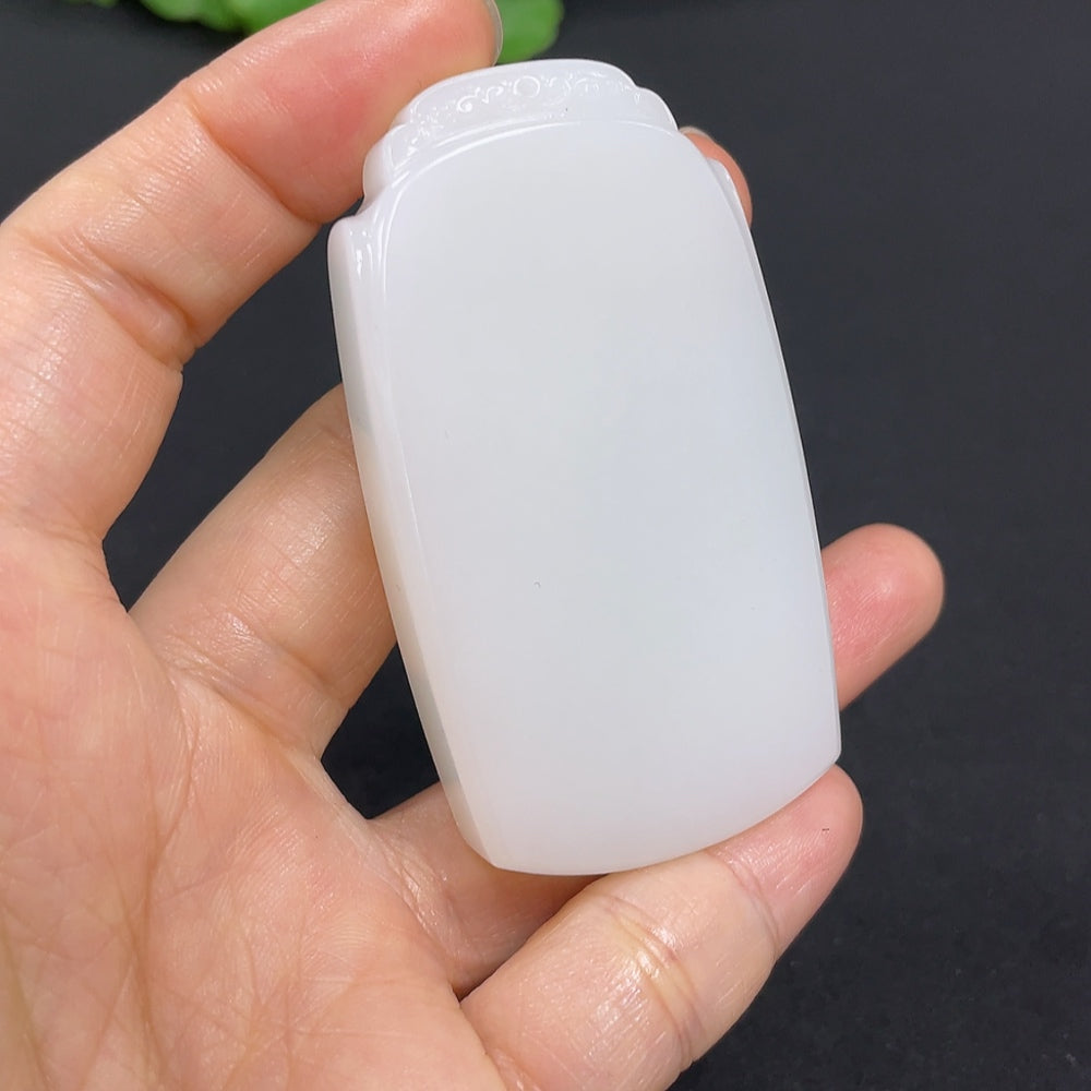 Hetian Jade Pendant Plain Pendant Total Weight Approx. 58.3g