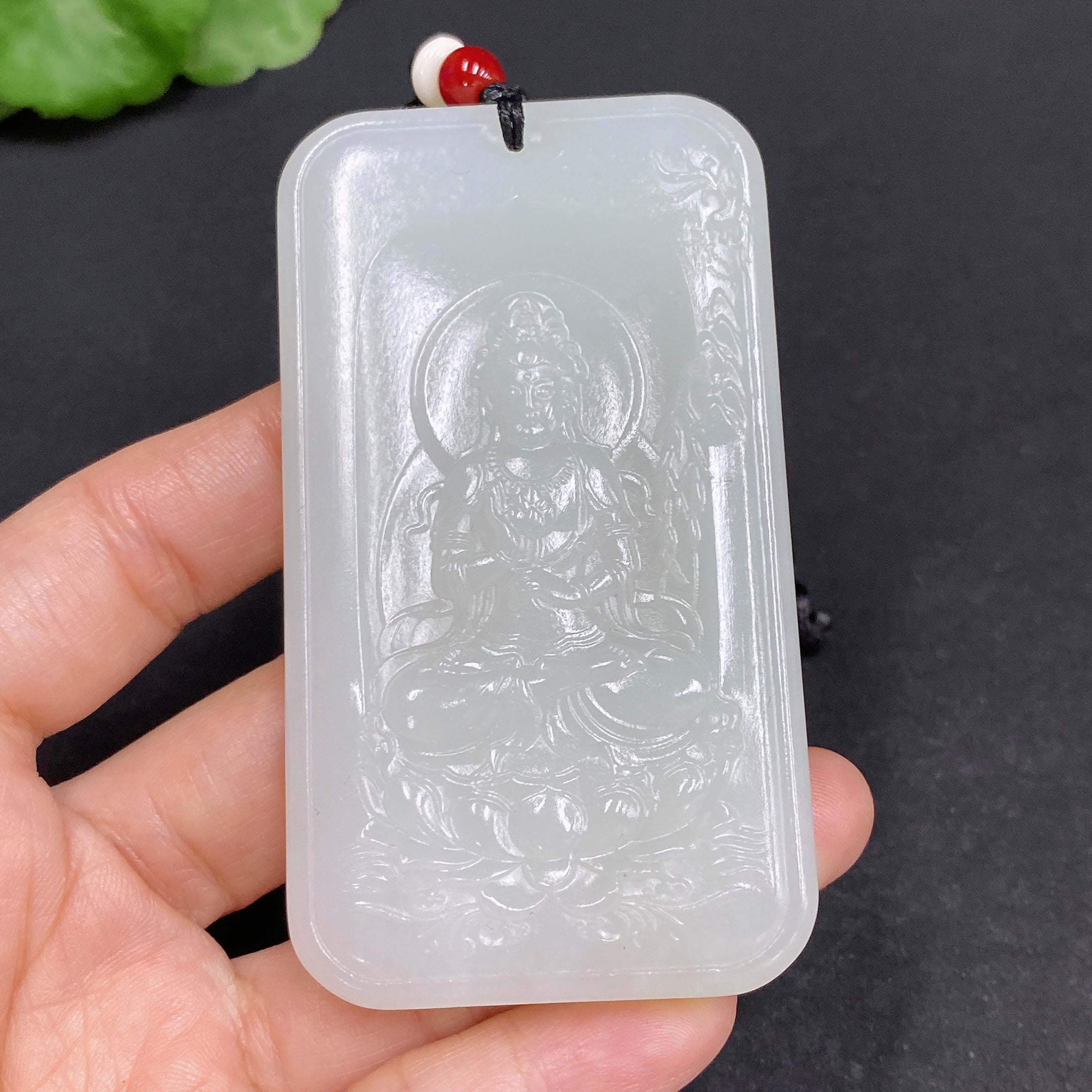 Hetian Jade Pendant Guanyin (including rope) | Huiliu Certified