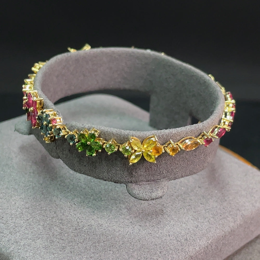 18k Tourmaline Bracelet, Total Weight Approx. 6.83g