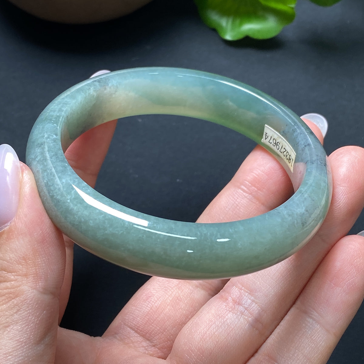 Jadeite Round Bangle Size 55.2 Total Weight Approx. 53.90g