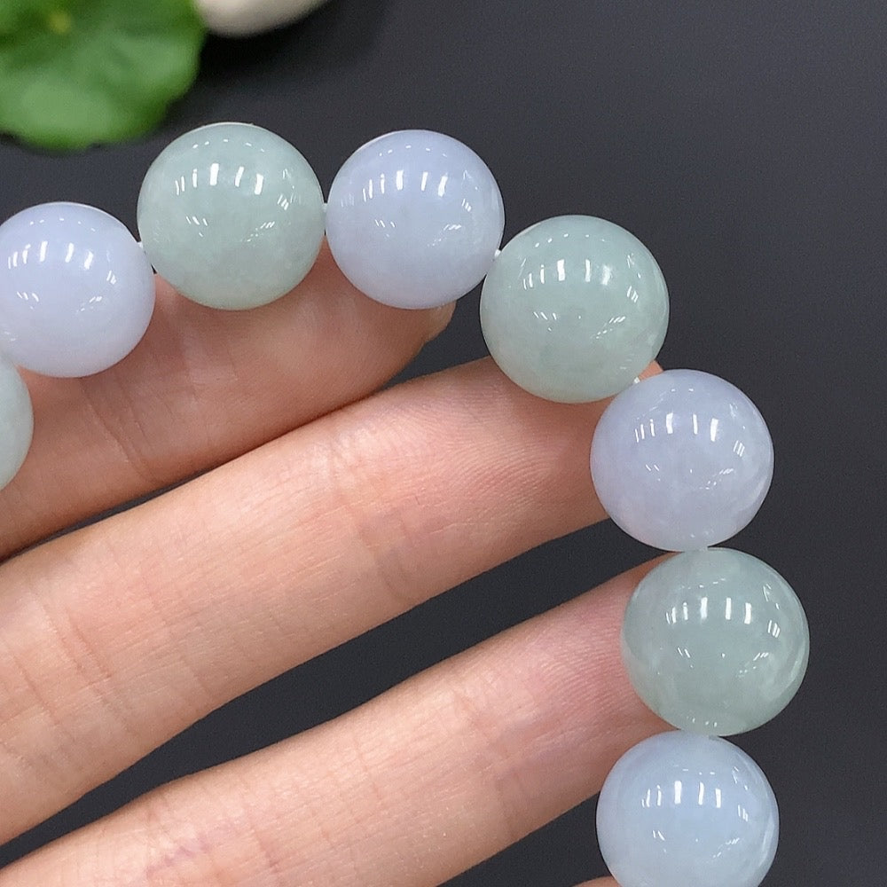 Jadeite Bead Necklace Approx. 12.6mm 55.672g