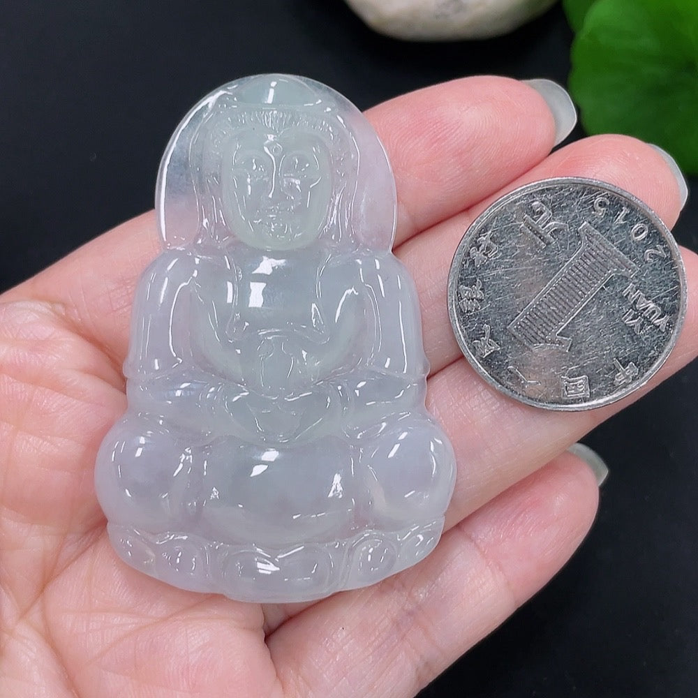 Jadeite Pendant Guanyin Total Weight Approx. 20.39g