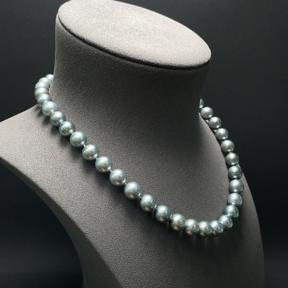 Seawater Pearl Necklace Non-Gold Total Weight Approx. 61.7g Size 8.6-10.8mm
