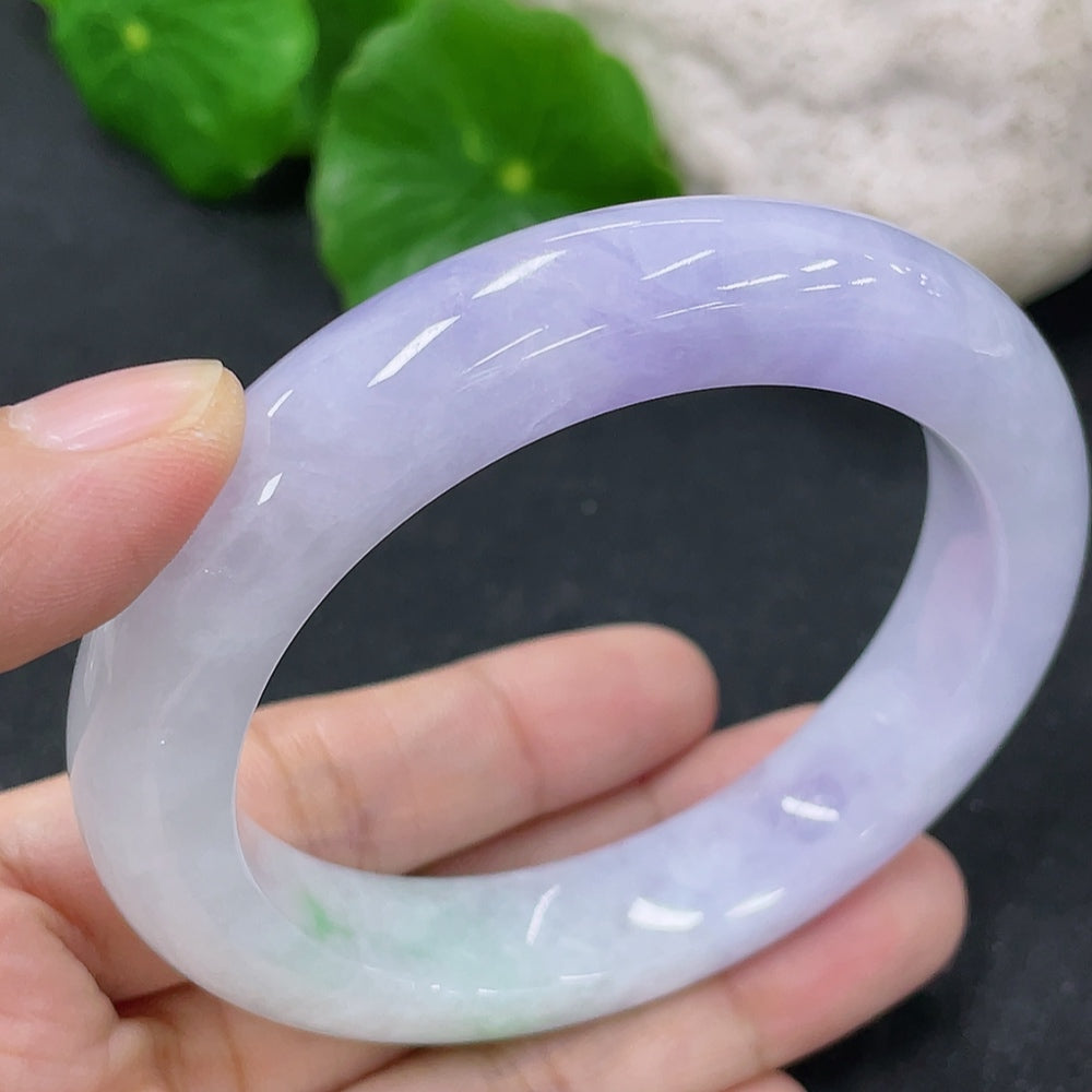 Jadeite Round Bracelet, Total Weight Approx. 58.66g, Size 52.9